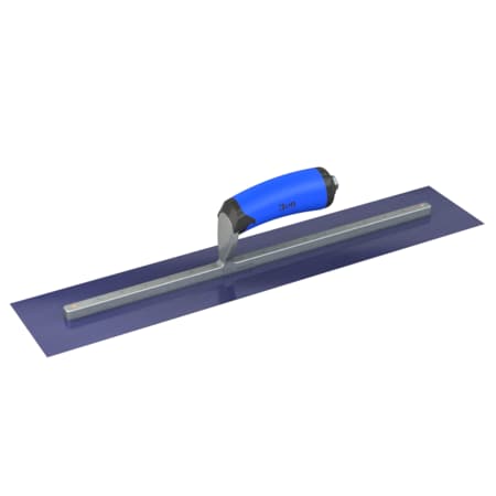 Steel City Trowels By Bon Bon 67-184 Finish Trowel, Square, Blue Steel, 20 X 4, Comfort Grip 67-184